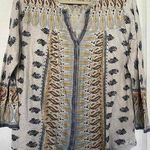 Lucky Brand  Chic Boho-Style Printed Top size Large Photo 0