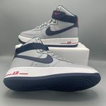 Nike Air Force 1 Hi QS Shoes "Patriots" Wolf Gray Navy / Size 7 Photo 11
