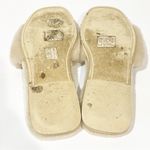 Tory Burch Ivory Jeweled Shearling Slippers Size 6.5 Hard Sole Slip On Photo 8