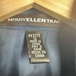 Ellen Tracy Company Zip Jacket Women's Sz 12P Silk Blue Office Quiet Luxury Photo 8