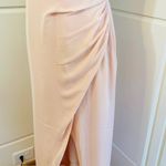 BHLDN Chloe One-Shoulder Side-Slit Georgette Bridesmaid Gown Rose NWT 10 Photo 4
