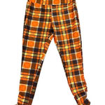 Mlle Gabrielle  Women’s Fall Orange Yellow Plaid Pull-on Leggings 2X Photo 0