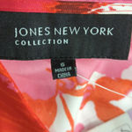 Jones New York Collection Red Floral Crew Neck Blouse Tank Size 6 NWT Red Photo 5