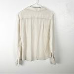 ASTR The Label Cream Double Chest Pockets Long Sleeves Button Top, Size Medium Photo 1