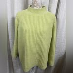 Talbots Women’s Ribbed Mock Neck Sweater – Pistachio Green, Size L Photo 1