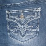 Vanity 32x2 Dark Wash Rivet Stitched Flap Pocket Jeans Short Shorts Blue Size 32 Photo 4