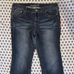 Maurice's Maurice’s 16 Women's Blue Jeans embroidered pockets whiskered straight Photo 2