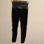 Spanx  Sequined Faux-Leather Black Legging- Size XS Photo 3
