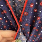 Draper James Self Tie Romper Jumpsuit Medium Navy Blue Red Floral RAW0009 Photo 5