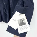 Something Navy Long Sleeve Wrap Front V-Neck Blouse Night Navy XS NWT Photo 8