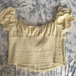 Isabelle's Cabinet Isabelle’s Cabinet Yellow Lace Trimmed Top Photo 1