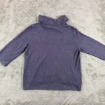 Chico's  Easywear Purple Metallic Knit Cowl Neck 3/4 Sleeve Pullover‎ Top Size XL Photo 6