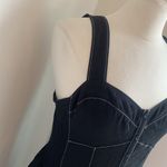 EXPRESS Jumpsuit Womens Sz 14 Black Topstitched Wide Leg Photo 1