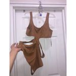 SKIMS Size 4X Monokini One Piece Bathing suit Swim Suit Women's NWT Almond Brown Photo 4