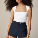 J.Crew Squareneck cap-sleeve top in stretch cotton blend size XL Photo 0