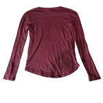 PINK - Victoria's Secret Victorias Secret PINK Logo Long Sleeve Pullover Round Neck Tee Top‎ Burgundy XS Photo 2