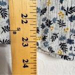 Garnet Hill Garnet White Hill Blue Yellow Floral Blouse Womens 0 Shirt Casual Flowy Spring Photo 2