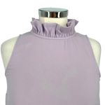 J.Crew  Lavender Sleeveless Ruffle High Neck Blouse Size XS Photo 2