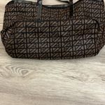 Anne Klein Ann Klein Black & Brown Print Small Open Shoulder Tote / Bag Photo 4