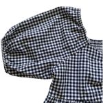 Terra & Sky Top Navy White Gingham Cotton Smocked Short Puff Sleeve Plus 1X NEW Photo 9