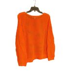 Neon Orange Fever Open Knit Long Photo 3