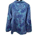 Dream Modes Blue Paisley Print Button Front Pajama Top Size Medium Photo 1