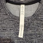 Lululemon Women's Find Focus Short Sleeve Shirt Size 4 Twillines Ice Grey/Black Photo 4