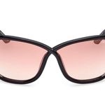 Tom Ford  SUNGLASSES FT1069 01Z Shiny Black / Violet Gradient Mirror Photo 1