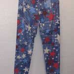 LuLaRoe red white & blue USA stars Fourth of July casual leggings Photo 3