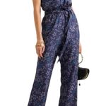 Paloma Blue “Eclipse” star print silk crepe de chine navy sleeveless jumpsuit Photo 1