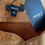 Very J  Faux Suede Studded Hem Mini Skirt Medium Jr. Photo 3