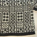 Vintage Garland Wool Blend Sweater Women's Medium Black Cream Geometric Knit Photo 1