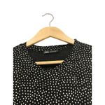 ZARA Polka Dot Tiered Midi Dress Women Size Small Black White Boho Flowy Cotton Photo 2