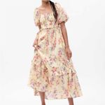 Love Shack Fancy GAP x  puff sleeve floral maxi dress with pockets Size Medium Photo 3