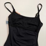 Shade & Shore Swimsuit One Piece Smoothing Scoop Neck Shirred Unlined Black Photo 10
