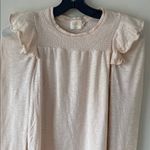 Nation Ltd  Ruffled Long Sleeve Top in Light Pink size small Photo 1
