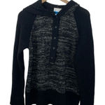 Columbia Hooded Black Long Sleeve Knit Pullover Hooded Sweater Wool Blen… Photo 0