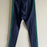 Adidas Womens Originals RETRO LUXURY LEGGINGS Legend Ink / Collegiate Green Sz S Photo 6