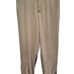 Charter Club SZ 4 Ankle Pant Mid-Rise Zip-Fly Elastic Waist Pocket Shiny Tan New Photo 0