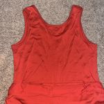 Everlane The Luxe Cotton Tank Jumpsuit Wide Leg Cropped Rust XXS Photo 8