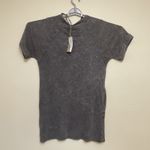 New In Womens Dark Gray Sleeve Crew Neck Front Pocket Mini Dress Size S Photo 13