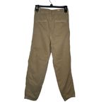 ZARA Women's Pants High-Waisted Cotton Pleated Skinny Cotton Denim Tan Size 2 Photo 5