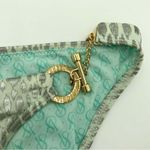 Victoria's Secret Victoria’s Secret Light Blue and Silver Cheetah Print Push Up Bikini Size L/M Photo 6