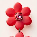 Kate Spade Floral Linear Earrings -  new york x Target Red nwt Photo 2
