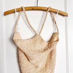 Sabo Skirt SABO • Backless Amada Dress tan halter tie nubby knit midi open back Photo 4