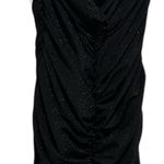 Armani Exchange AX  SHIMMERY STRAPLESS BLACK BODYCON RUCHED MIDI DRESS 12 Photo 3