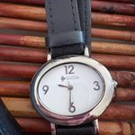Silpada Black Leather Wrap Watch Silver Oval Face Photo 1