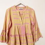 Devotion Twins Ella Dress Yellow Pink Grecian Dress Anthropologie Size Small S Photo 3