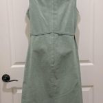 Nat Kaplan Couture Vintage Green Ultra Suede Sleeveless Sheath Dress Size 8 Photo 2