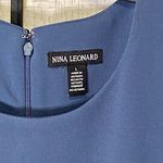 Nina Leonard Blue Moon Ruffle Dress Photo 7